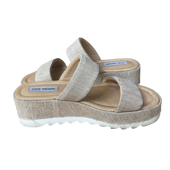 Steve Madden Women's Defuse Espadrille Wedge Sandal Raffia Size 10 - Picture 5 of 8